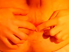 He toys his amateur butthole