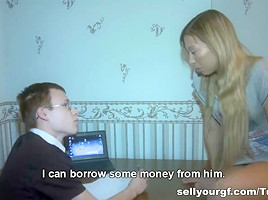 Her ass earns them money for living