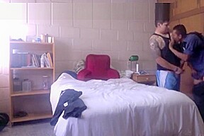 Hetero guy cuts class to fuck gay bottom