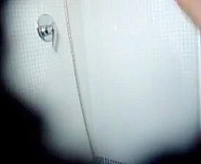 Hidden video at camp cleaning pussy shower