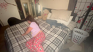 High-school Step-daughter Secretly Filmed Masturbating