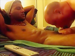 Hipster Dick gets sucked and swallowed 