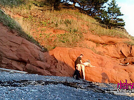 Honey Moon And Delirious Hunter - Amateur Couple Sex On The Beach (nova Scotia)