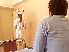 Horny Japanese AV Model is a wild nurse while fucking