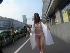 Horny Japanese chick Yuna Akimoto, Miyuki Hourai, Amai Mitsu in Incredible Outdoor, Public JAV video