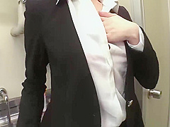 Horny Office Wife Caught Masturbating