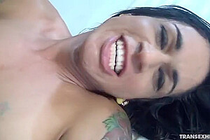 Horny Tranny Gets Fucked And Cummed In Her Mouth In Pov - Isabella Cruz