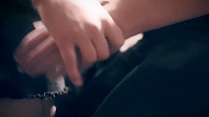 Horny brunette teen 18+ used big dildo and played with MILF