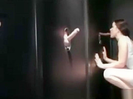 Horny girl fucked in theater