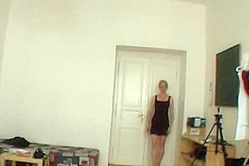 Horny housewife does strip and lapdance