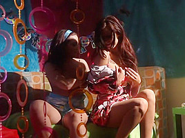 Horny pornstars Kendall Karson and Natasha Nice in fabulous brunette, blowjob porn video