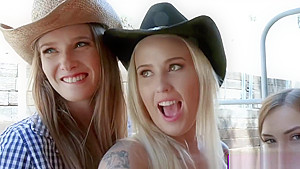 Hot Babes Took Turn Mounting On The Studs Man Meat
