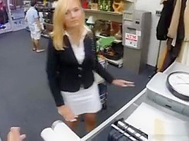 Hot Blonde Milf Pawns Her Muff And Fucked By Pawn Keeper
