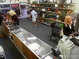 Hot Blonde Milf Pawns Her Muff And Fucked By Pawn Keeper
