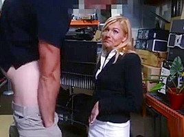 Hot Blonde Milf Pawns Her Muff And Fucked By Pawn Keeper