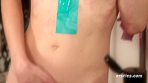 Hot Blonde Uses Items Around Her House To Masturbate With