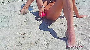 Hot Slim Girl On The Beach