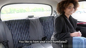 Hot ebony banged fucked by pervy driver in the backseat