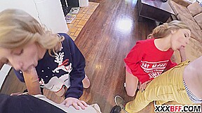 Hot friends get dick for xmas