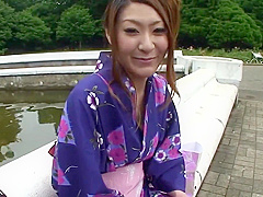 Hot geisha in uniform sucks cock in the toilets