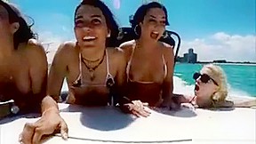 Hot teens 18+ On A Open Sea Boat Party