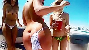 Hot teens 18+ On A Open Sea Boat Party