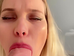 Hot-passionate Blonde Fucked Herself With A Big Dildo