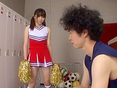 Hottest Japanese model Mana Haruka in Incredible Girlfriend, Cheerleaders JAV scene