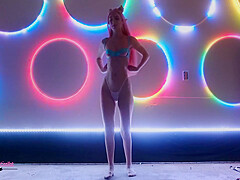 Hula Hoop Dancing And Posing No Sound