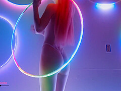 Hula Hoop Dancing And Posing No Sound