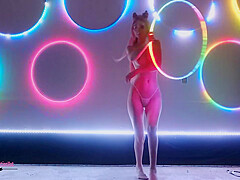 Hula Hoop Dancing And Posing No Sound