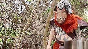 Hunter Nicole Aniston captures a Minotaur and Milks his