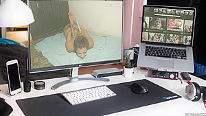 Hysterical Slut Hogtied Naked In The Basement 14 Min