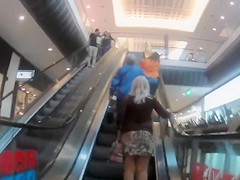 I got a sneaky peek underneath a blonde's skirt