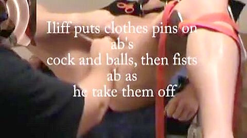 Iliff and ab play with clothing pins and fisting