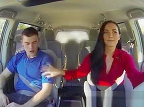 Illicit Blowjob In Van From Stepmom While Waiting For Gf