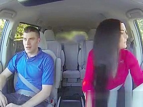 Illicit Blowjob In Van From Stepmom While Waiting For Gf