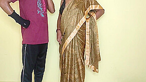 Indian Chachi Is Naked And Salutes The Cock Of Her Step While Talking Dirty In Hindi