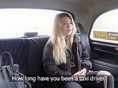 Innocent blonde banged in fake taxi