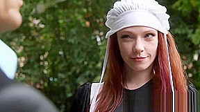 Innocent redhead Kassondra Raine wants to know more about sex