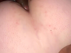 Interracial Couple Takes It Up The Ass And Pussy (peanut Butter And Warning) - White Bbw