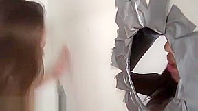 Interracial gloryhole fuck and facial