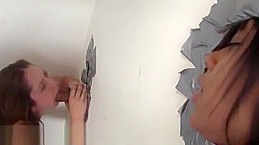 Interracial gloryhole fuck and facial