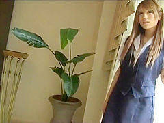 JAV girl in pantyhose and heels