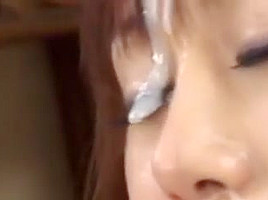 Japanese bukkake cum-in-mouth uncensored