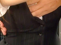 Japanese office lady Rin Ayame gives her boss a headfucking