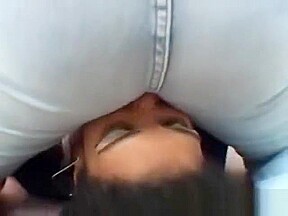 Jeans facesitting