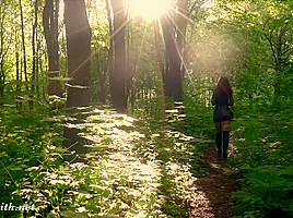 Jeny Smith  Long Summer Walk  Naked in forest