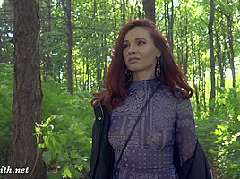 Jeny Smith  Long Summer Walk  Naked in forest