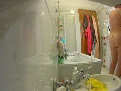 Jerking off to my sexy showering wife